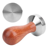 Tamper Acero Inox 58mm Mango Madera Para Cafe Barista 