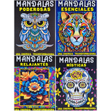 Lote X 4 Libros Mandalas Para Pintar - Antiestres