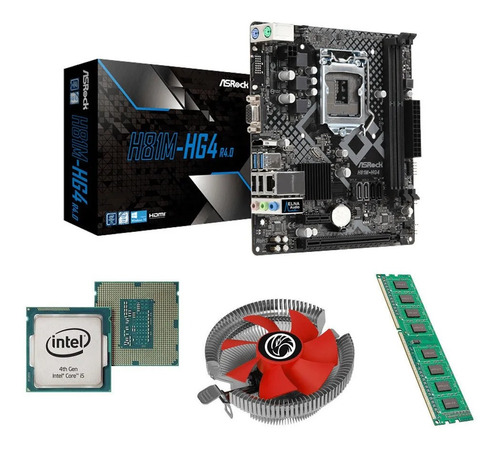 Kit Upgrade Intel 4ª Geracao Placa Mae H81 / I5 / 8gb Ddr3