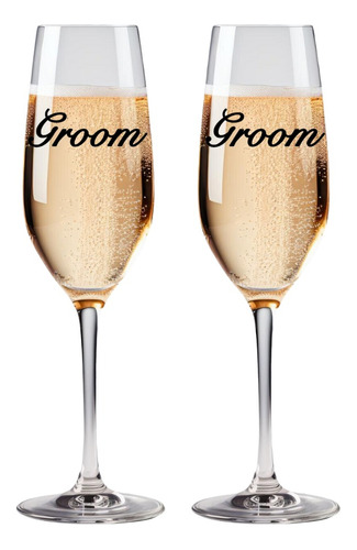 Copas Champagne Para Novios Boda Gay Groom Y Groom Brindis
