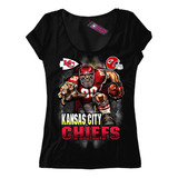 Remera Mujer Kansas City Chiefs Equipo Nfl 8 Dtg Premium