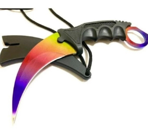 Cuchillo  Tactico Karambit Multicolor Raimbow