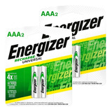 X4 Pilas Recargables Energizer Aaa 700 Mah Precargadas