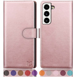 Funda Para Samsung Galaxy S22 - Oro Rosa Con Tarjetero