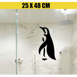 Adesivo Decorativo Box Banheiro - Pinguim Caminhando