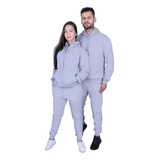 Combo De Roupa Para Casal Blusa De Frio E Calça Jogger Cinza