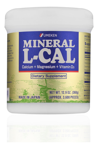 Umeken Suplemento Mineral L-cal, Botella Grande, Suministro 