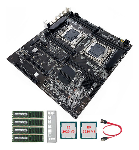 Placa Madre X99 De Doble Zócalo+cpu E5-2620v3+4g Ddr4 Ecc