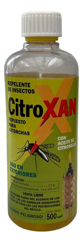 Citronela Repelente Natural Moscas Mosquitos Citroxan 500cc