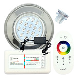 Kit Piscina Fibra Brustec- 1 Led 9w Inox 20m²+ Módulo+ Fonte