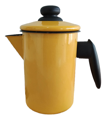 Bule Esmaltado De Café Chá 1,1l Ágata Metallouça Amarelo