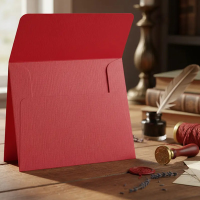 Sobre Para Invitaciones 15x15 Cm, Papel Bond 180g. Rojo | MercadoLibre