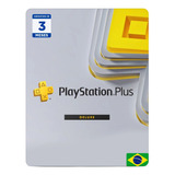 Cartão Psn Plus Deluxe 3 Meses Brasil Assinatura Gift Card