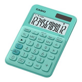 Calculadora Casio Ms 20 Turquesa - Solar - 12 Dígitos 