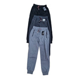 Pack 3 Pantalones Buzo Hombre Algodón. Jogger Fit Deportivo 