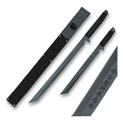 2 Set Espadas Gemelas Ninja Con Escritura Japonesa Filo Real Maximo Ninja Katanas Acero 440 66cm Y 46cm Con Funda De Bolsas, Negro | Meses sin interés