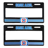  Par (2) Portaplacas Para Auto Cruz Azul