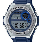 Relógio Casio Masculino Illuminator Mwd-100h-2avdf Cor Da Correia Azul