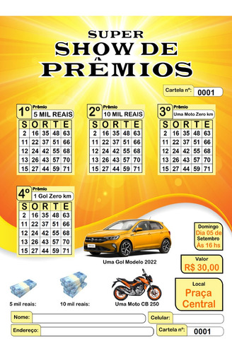 800 Cartelas Personalizadas Para Bingo Em Pdf