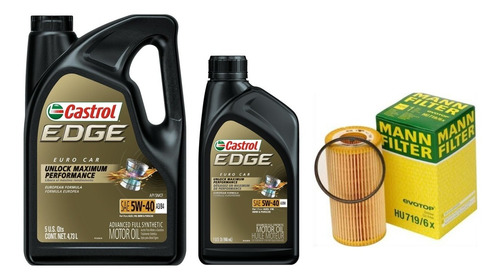 Kit Cambio Aceite Castrol  Vw Bora 2.5 , New Jetta 2.5 Lts.