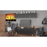 Combo Mesa Tv Rack Nordico + Repisa Flotante 1.20 Moderno 