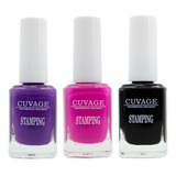 Cuvage X3 Esmaltes Tradicionales Stamping Uñas Manicuria