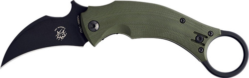 Fox Knives Bastinelli Black Bird Karambit Knife 591-od G-10 