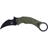 Fox Knives Bastinelli Black Bird Karambit Knife 591-od G-10 