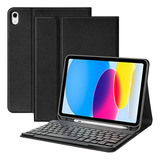 Funda Para iPad Gen 10 Con Teclado Desmontable Negro