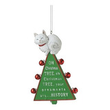  Oh Christmas Tree  Ornamento De La Navidad Del Gato De La R