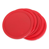 4pcs Discos De Air Hockey Tabla Mesa Arcada Juego 82mm Rojo