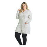 Sobretudo Feminino Plus Size Tricot Premium Mousse Quentinho