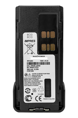 Bateria Rad Power Para Radios Motorola Dgp Dep550 Pmnn4493