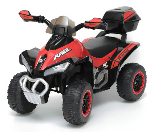 Mini Moto Eletrica Infantil Quadriciclo 6v Bateria Luzes Som Cor Vermelho