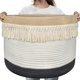 Cesta Boho Rope, Almacenamiento De Ropa Para Bebés (93 L)