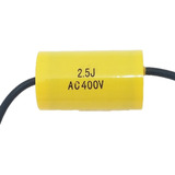 Capacitor 2.5 Mf 450vac Caramelo Con Cable