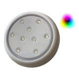 Luminária Led De Piscina Rgb Colorido 12v 9w 80mm Frente Abs