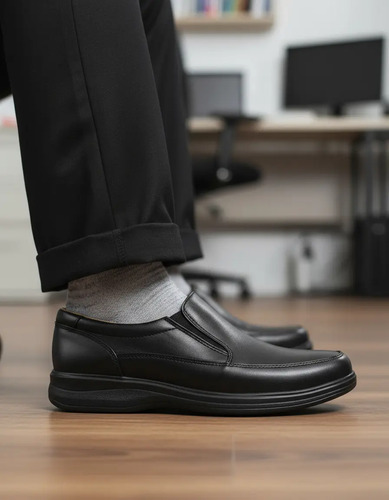 Zapato Cómodo Hombre Pie Diabético Calzado Descanso Piel | Meses sin interés
