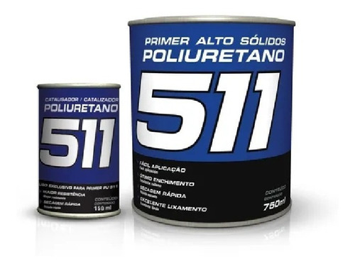 Primer Pu 750ml Com Catalisador 150ml Maxi Rubber Hs 511 