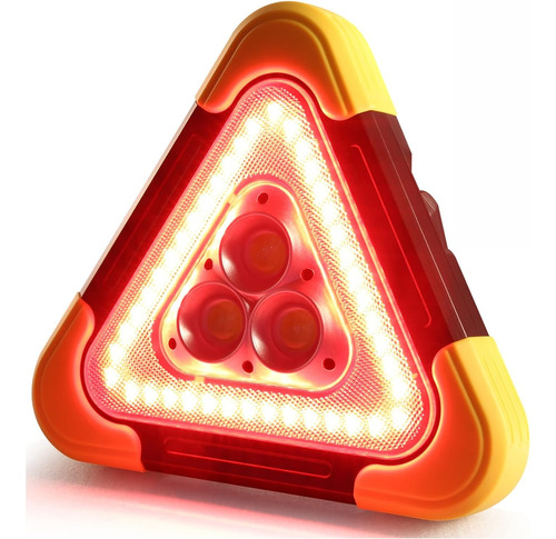 Kit Emergencia Auto Triángulo Led Seguridad De Advertencia