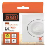 Spot Led Quadrado Black + Decker 5w Luz Amarela Quente 3000k Cor Amarelo Bivolt