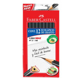 12 Eco Lapiz Grafito N°2 Hexagonal Faber Castell