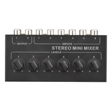 Mezclador De Canales Pasivos Estéreo Rca Mini Mixer Audio 6