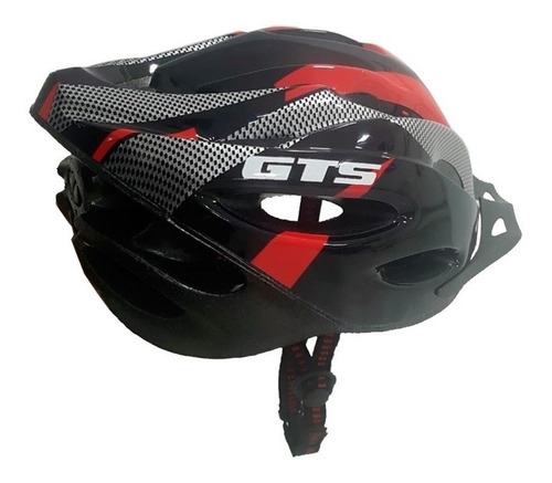 Capacete Com Sinalizador Led Ciclismo Bike Vermelho Gts