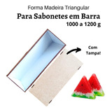 Forma De Madeira Sabonete Triangular 1kg A 1,2kg
