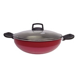 Wok Con Asas Y Tapa Antiadherente 4,3 Litros 28cm, Home40