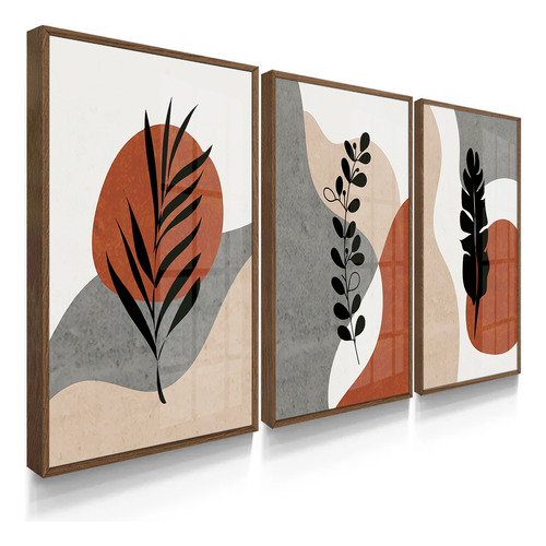 Quadros Decorativos Boho Bege Para Sala Sofá Moderna