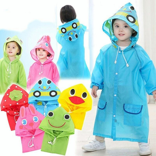 Lindo Impermeable De Dibujos Animados Para Niños