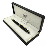 Pluma Bolígrafo Montblanc Clasica Negro Oro Resina Mb