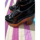 Zapatos Paruolo Sarkany Gamuza Y Charol Madera 39 Impecables